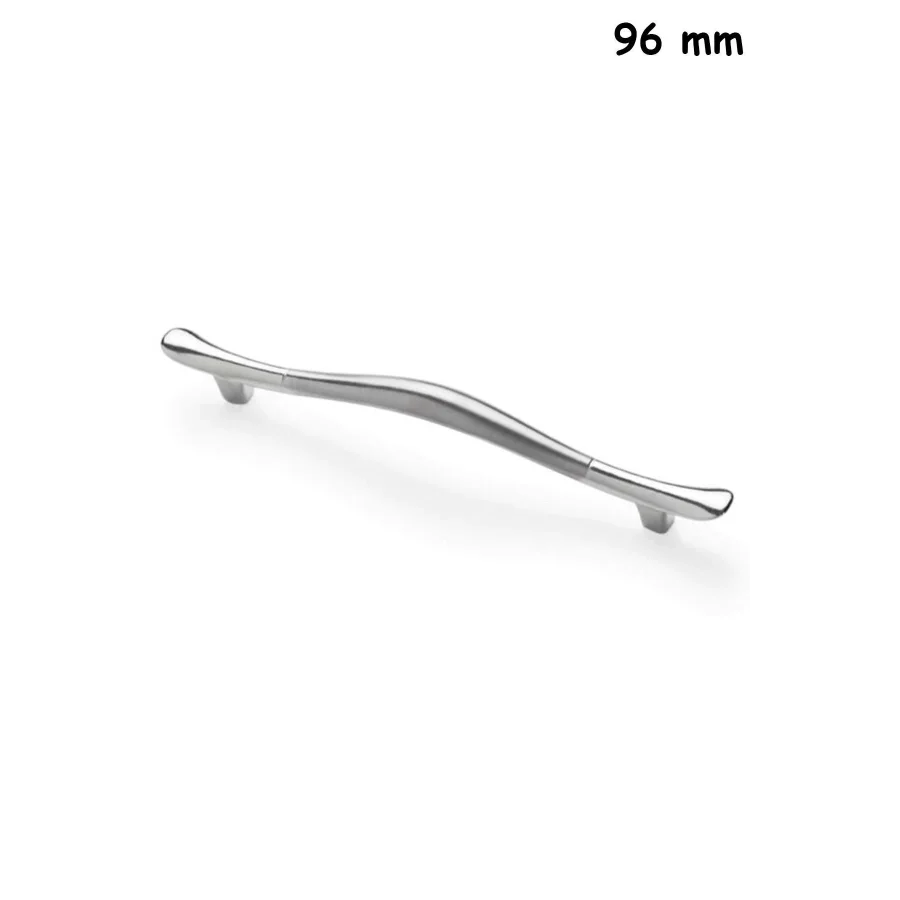 96 mm Orkide Çekmece Dolap Kapak Kulpu Kulbu 96 mm Nikel İnox Metal Kulp