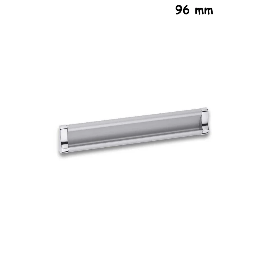 96 mm Plus Mobilya Dolap Kapak Çekmece Kulpu Mat Krom Metal Yüzden Kulp