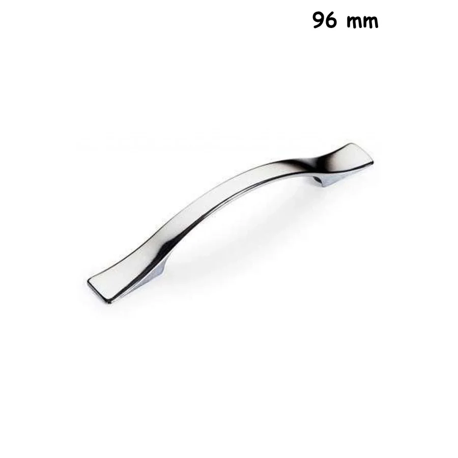 96 mm Sülün Çekmece Dolap Kapak Kulpu Parlak Krom Metal Kulp