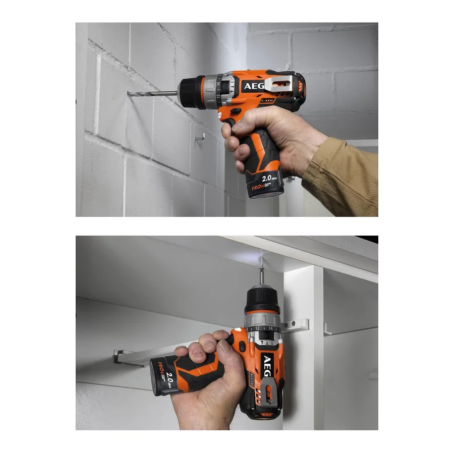 AEG BS 12 C2 LI Çift Akülü Matkap Lithium ion 12 V; 2.0 Ah