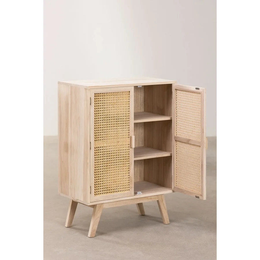 Ahşap Hazeran Kapak Detaylı Konsol Dolap 67x90x38 Cm