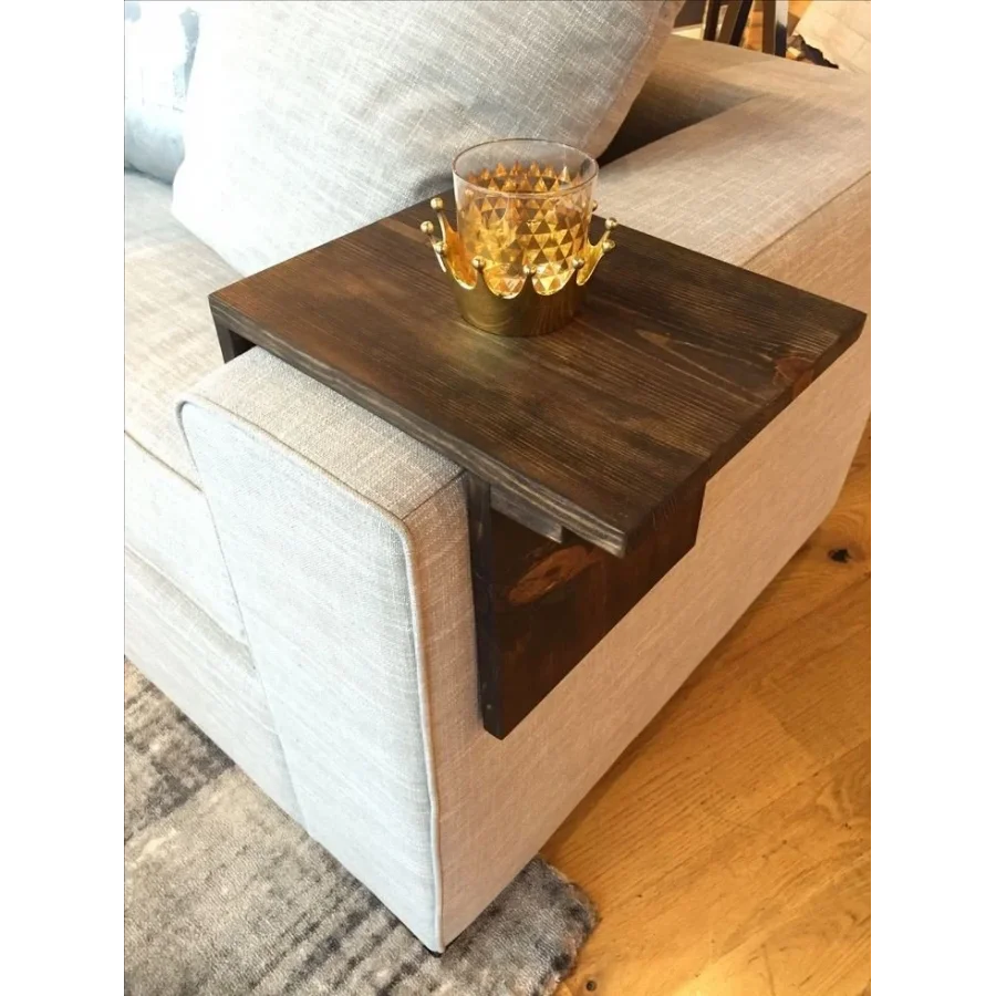 Ahşap Koltuk Kolu Sehpası 38x25x35 Cm