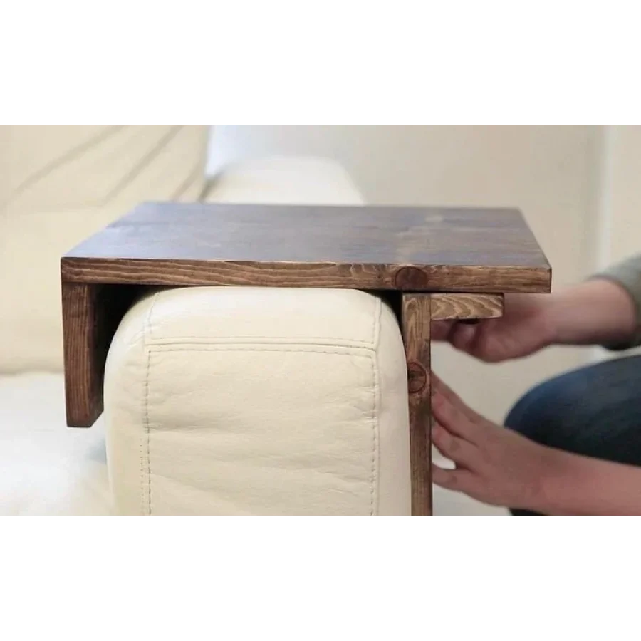 Ahşap Koltuk Kolu Sehpası 38x25x35 Cm