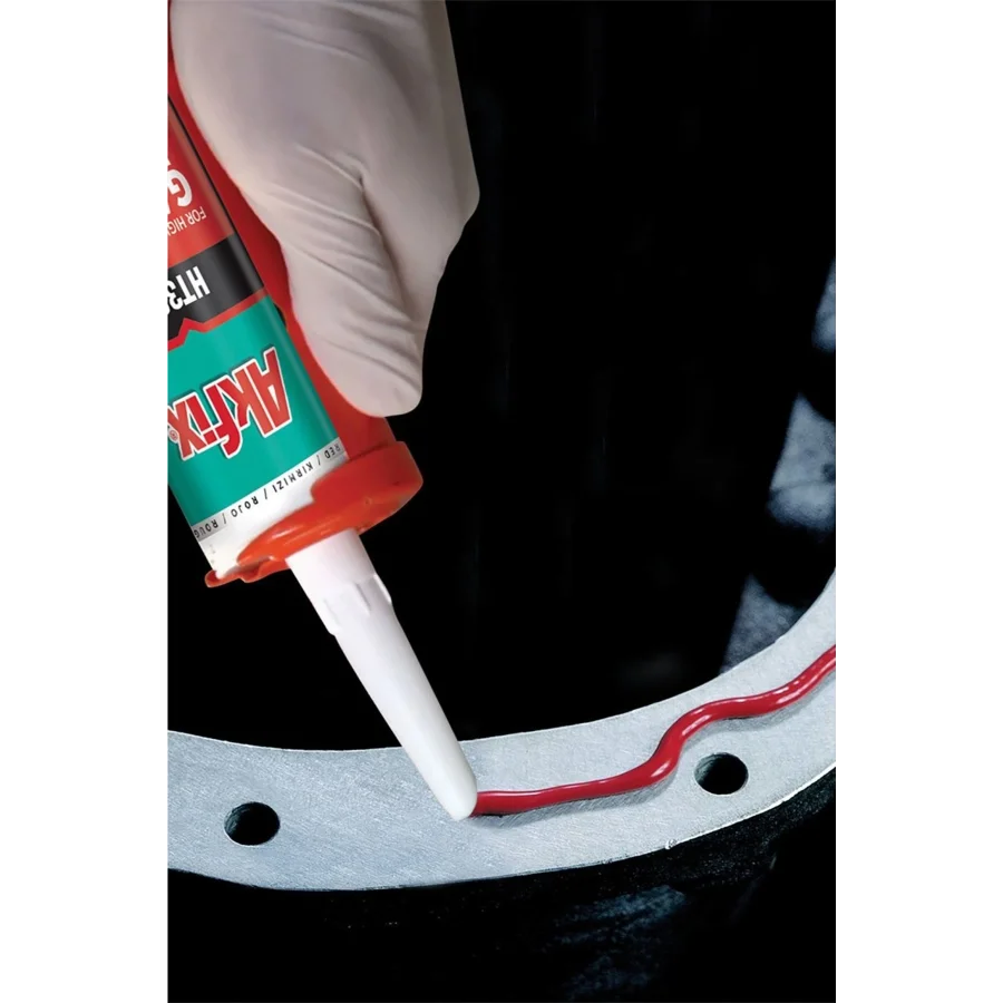 Akfix HT300 Yüksek Isı Silikonu Sıvı Conta 310 Ml Kırmızı