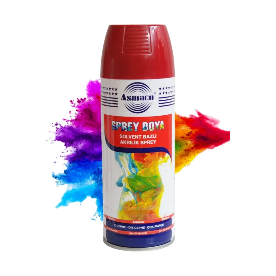 Asmaco Kırmızı Akrilik Sprey Boya 400 Ml
