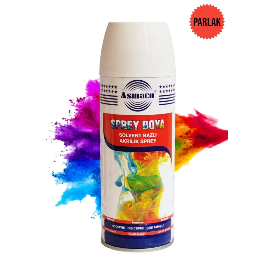 Asmaco Parlak Beyaz Akrilik Sprey Boya 400 Ml
