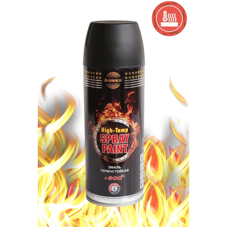 Asmaco Soba Boyası Isıya Dayanıklı Siyah Sprey Boya 400 Ml