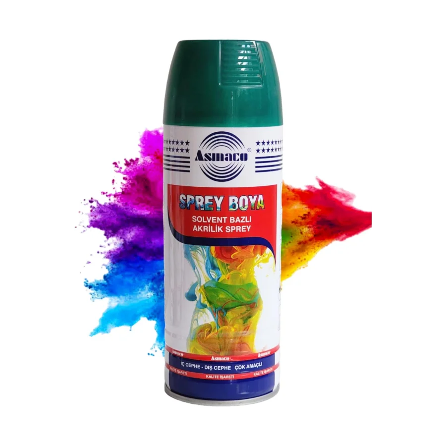 Asmaco Yeşil Akrilik Sprey Boya 400 Ml