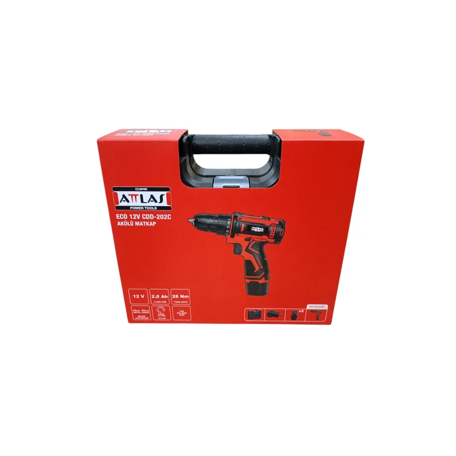Attlas Eco 12V CDD-202C Çift Akülü Vidalama Matkap