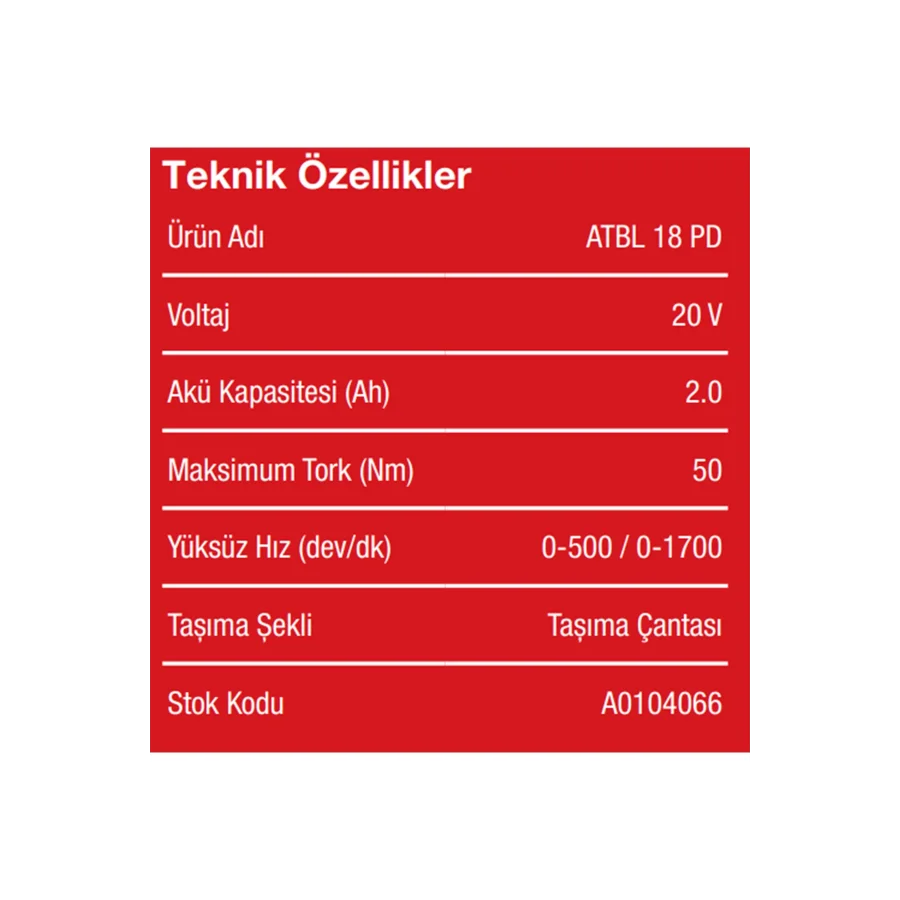 Attlas PRO-ATBL 18 PD-202C Akülü Darbeli Matkap