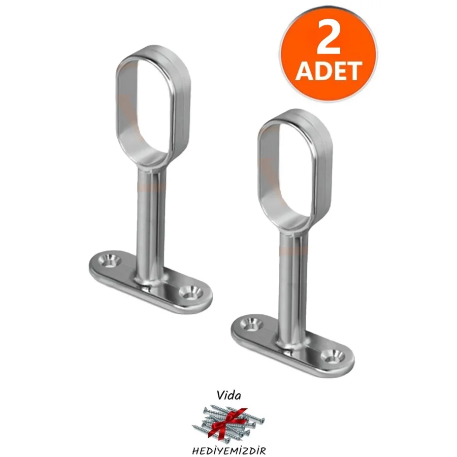 Ayaklı Oval Flanş Açık Askılık Boru Tutucu