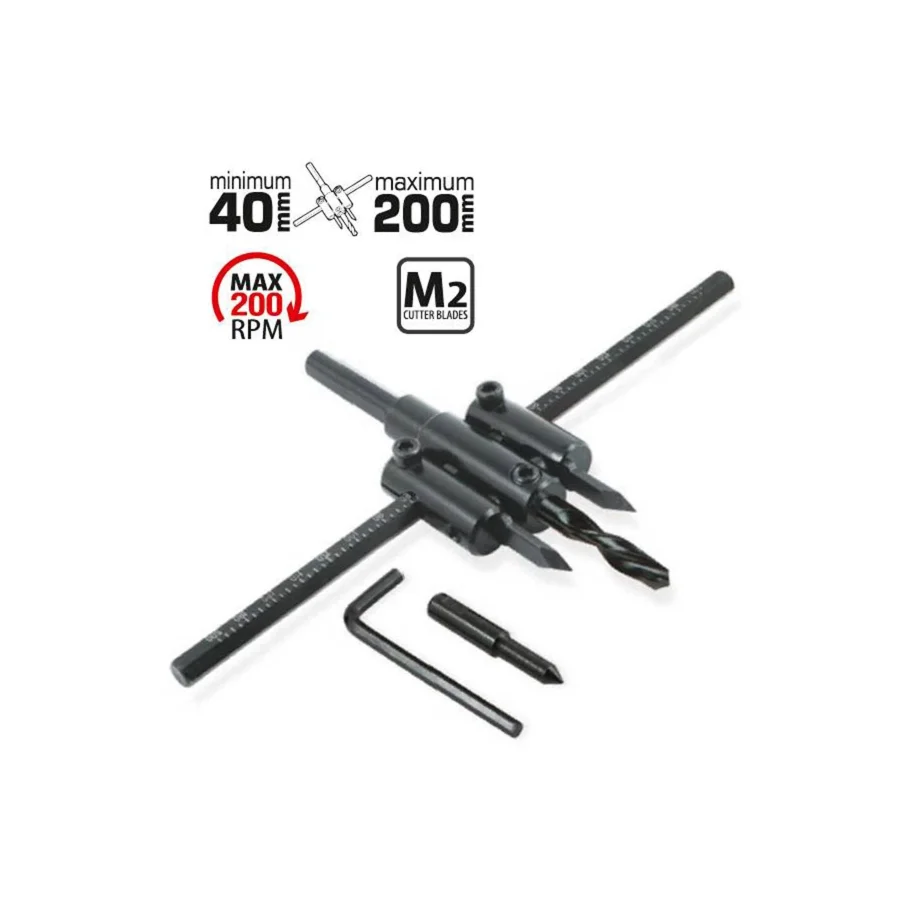 Ayarlı Delme Panç Seti 200mm