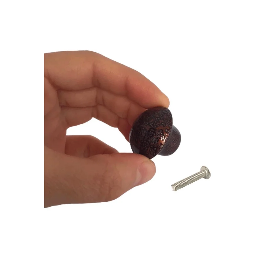 Bakır Mantar Düğme Metal Kulp Mobilya Dolap Kapak Çekmece Kulpu