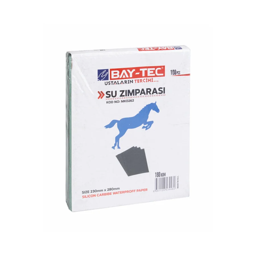 Bay-Tec 180 Kum Su Zımparası Kağıt Zımpara 100 Adet