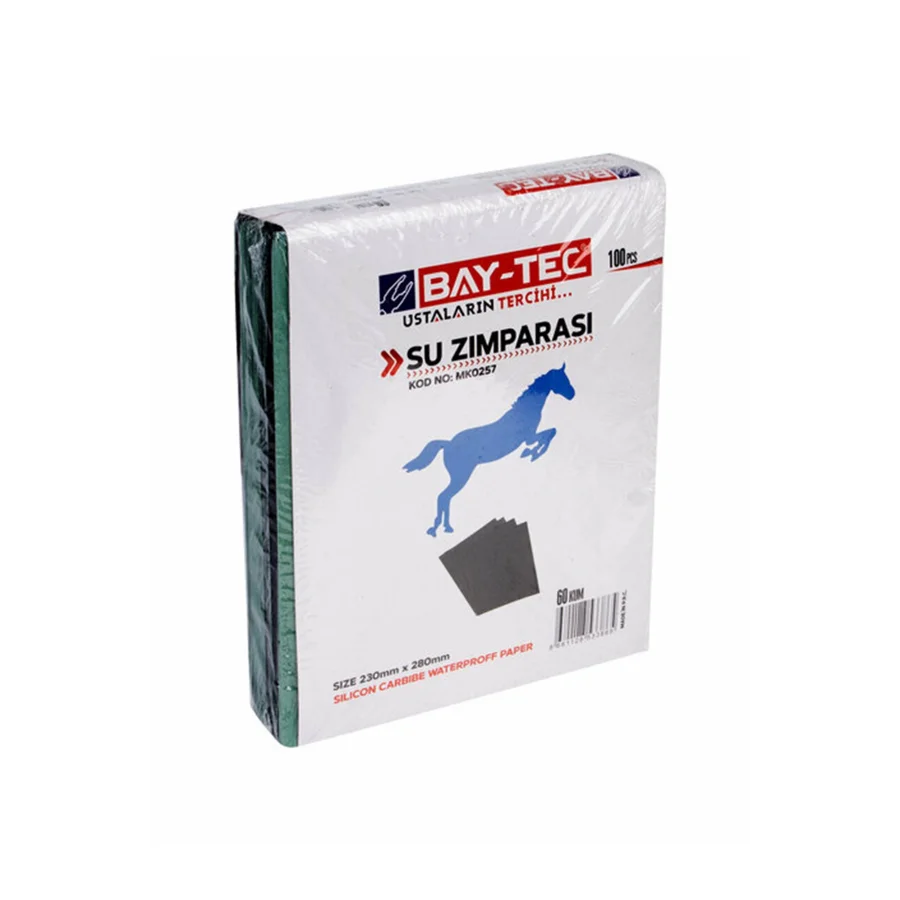 Bay-Tec 60 Kum Su Zımparası Kağıt Zımpara 100 Adet