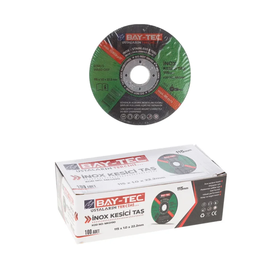 Bay-Tec MK0190 İnox Kesici Taş 115x1.0x22 Kutu 100 Adet