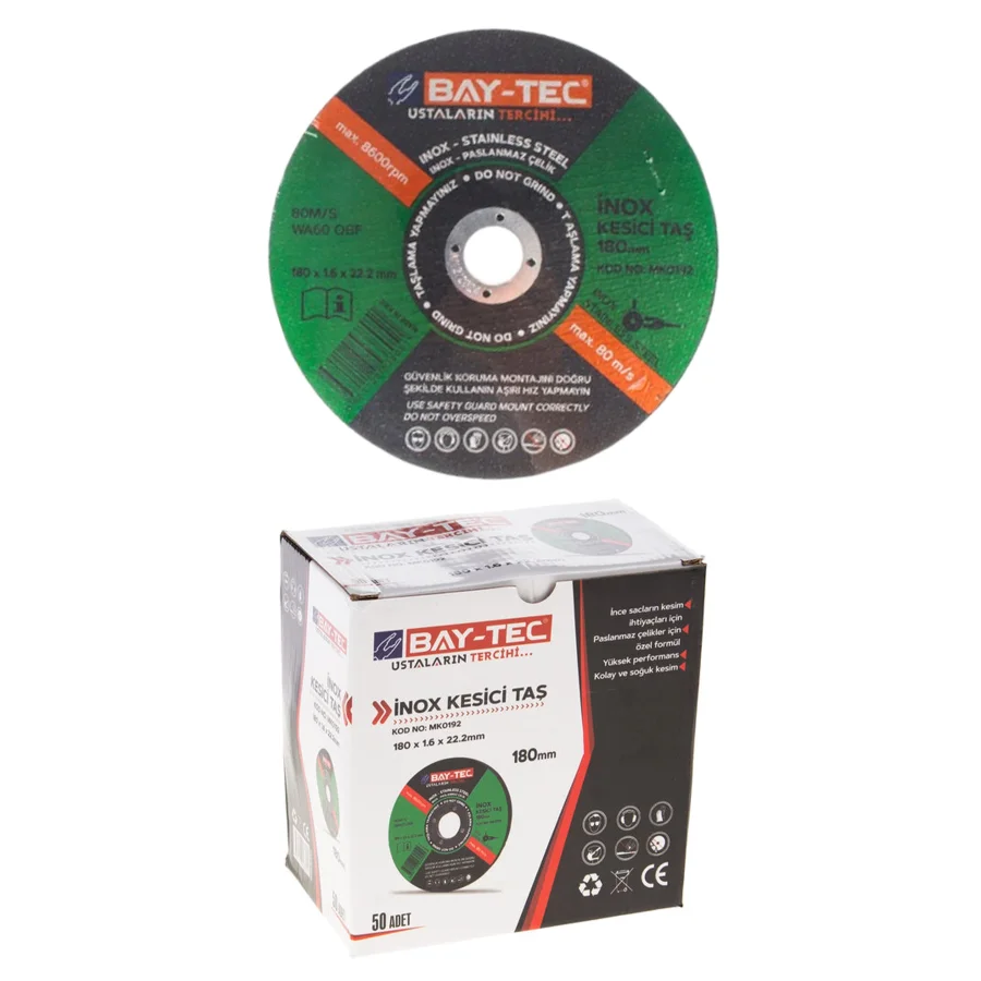 Bay-Tec MK0192 İnox Kesici Taş 115x1.6x22 Kutu 50 Adet