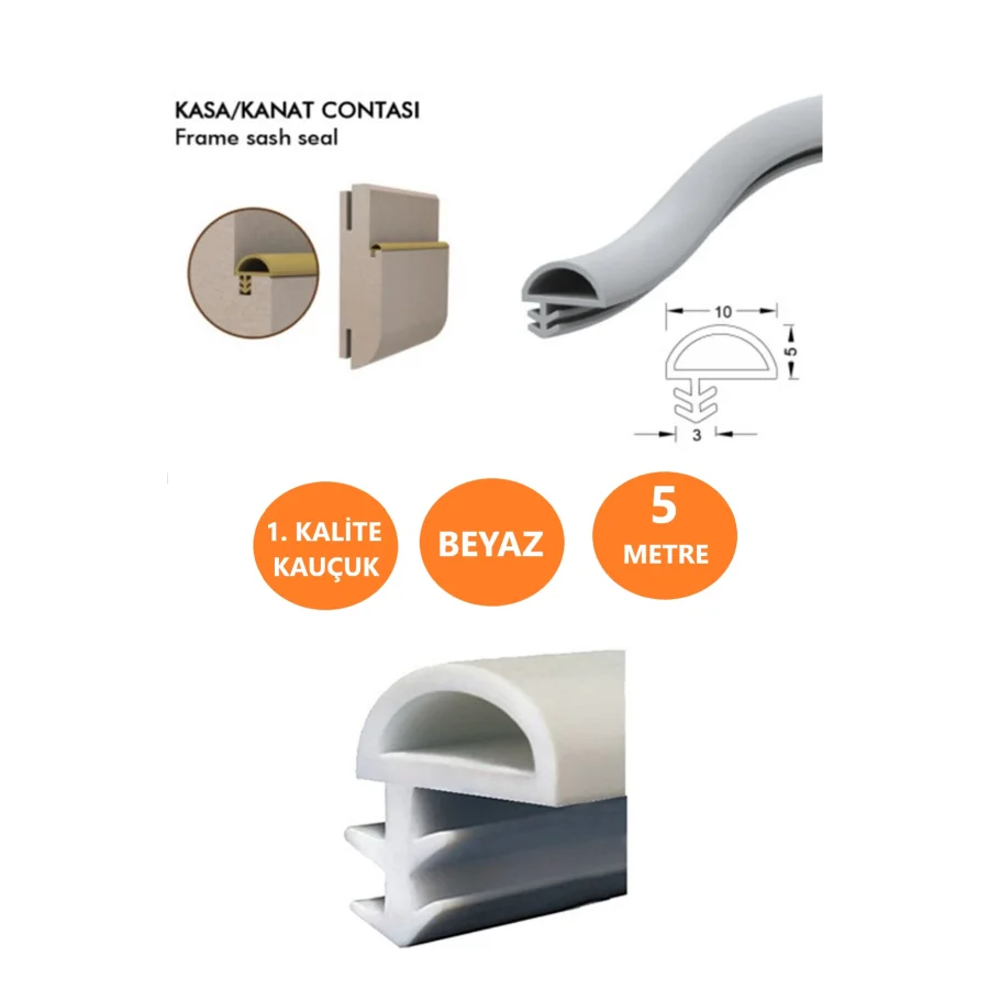 Beyaz Ahşap Kapı Kasa Fitili Amerikan Kapı Kasa Fitili Bir Kapılık 5 Metre D Yandan Kapı Contası