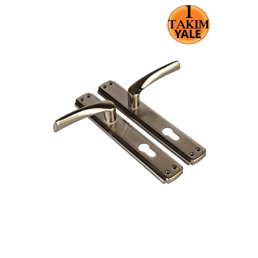 Bravo Nikel Saten Aynalı Yale Kapı Kolu Takım