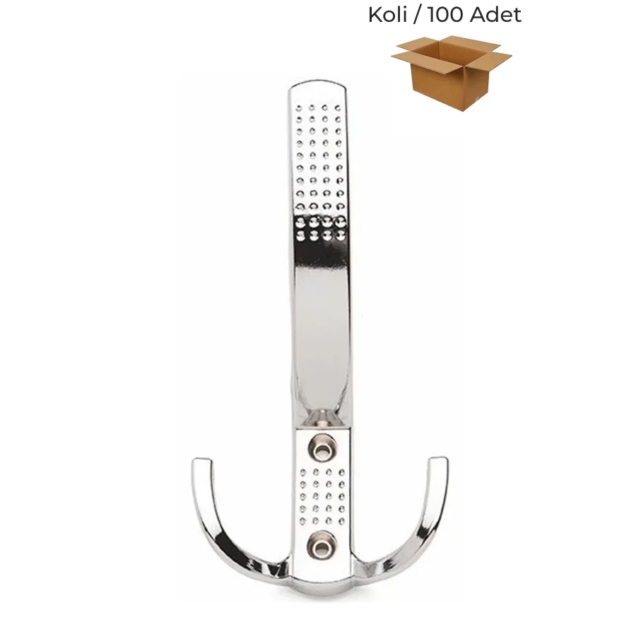 Büyük Noktalı Askı Krom Metal Elbise Askısı Koli 100 Adet