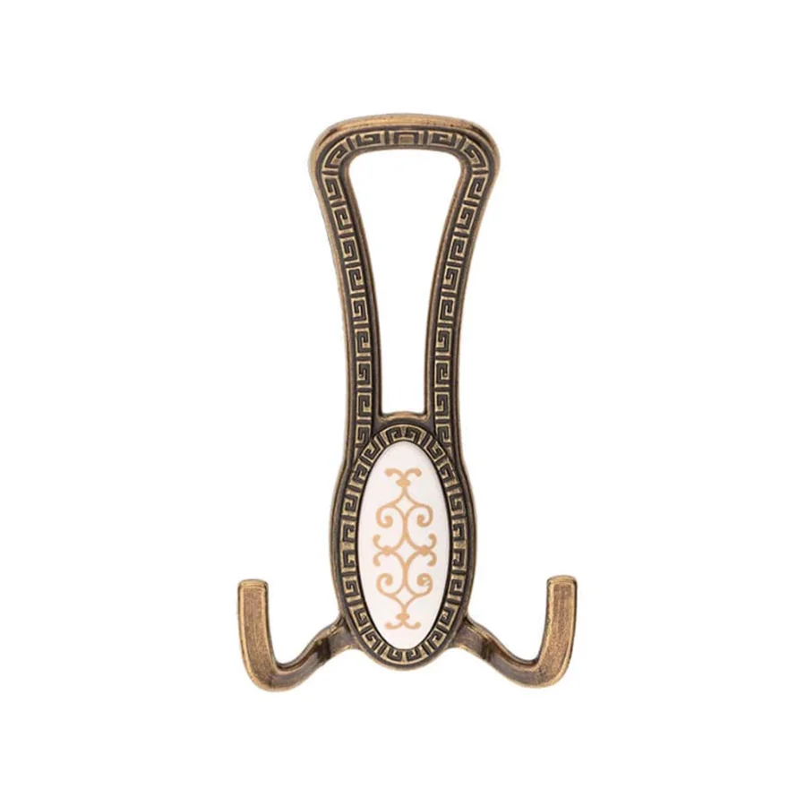 Büyük Seçil Groza Antik Askı Yaldız Desenli Elbise Askısı