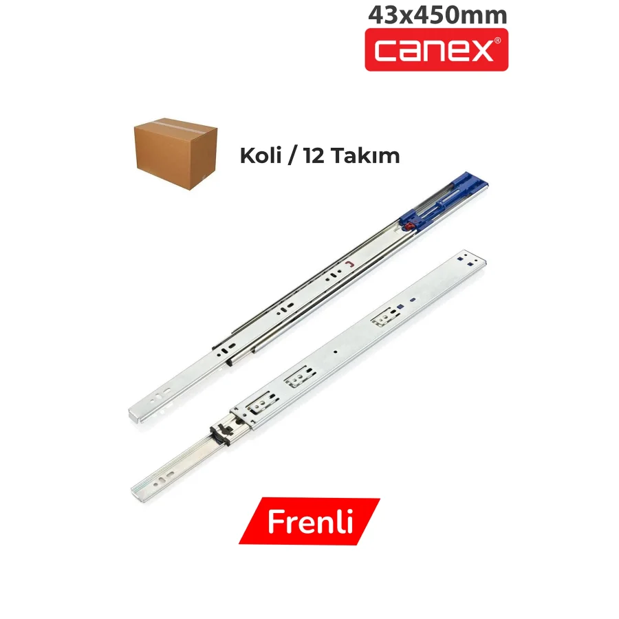 Canex Frenli Teleskopik Ray 43mm 45 Cm Koli 12 Takım