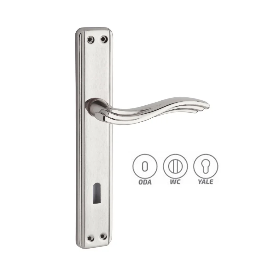 Cemre Nikel Aynalı Kapı Kolu Takım