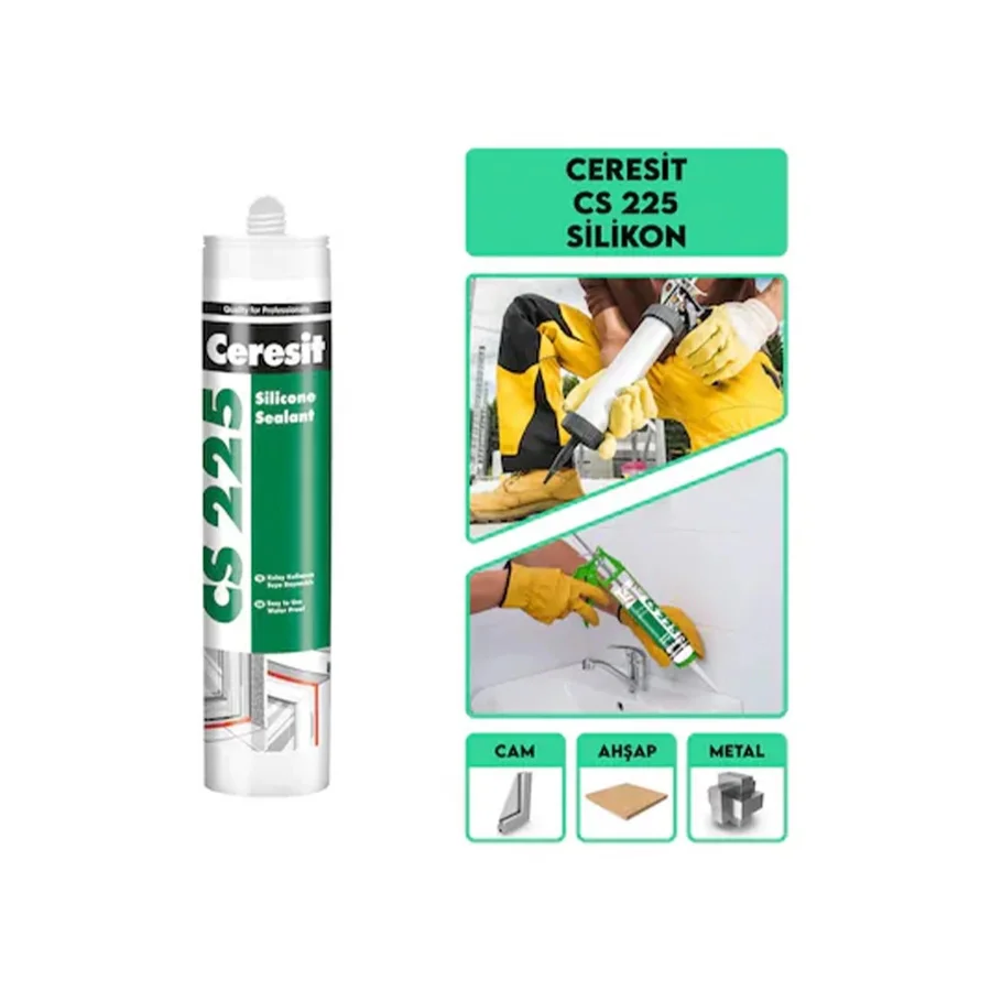 Ceresit CS 225 Beyaz Silikon 280 Gr Koli 25 Adet