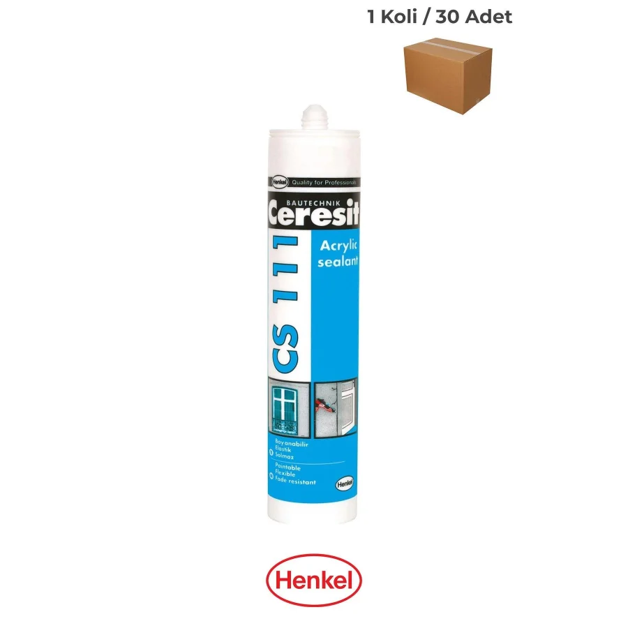 Ceresit CS111 Akrilik Silikonize Mastik Altınmeşe 240ml Koli 30 Adet