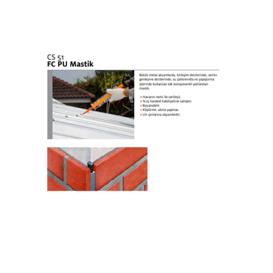 Ceresit CS51 FC Poliüretan Mastik Siyah 280ml Koli 12 Adet