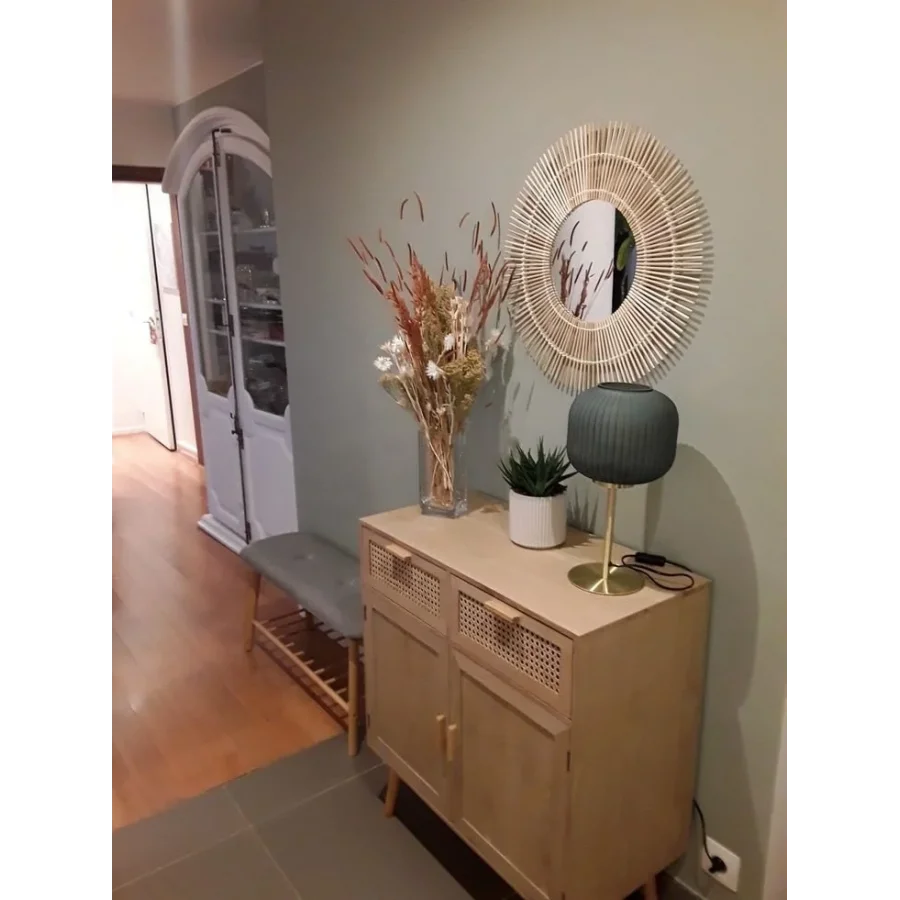 Çift Çekmeceli Hazeran Detaylı Western Konsol 80x90x40 Cm