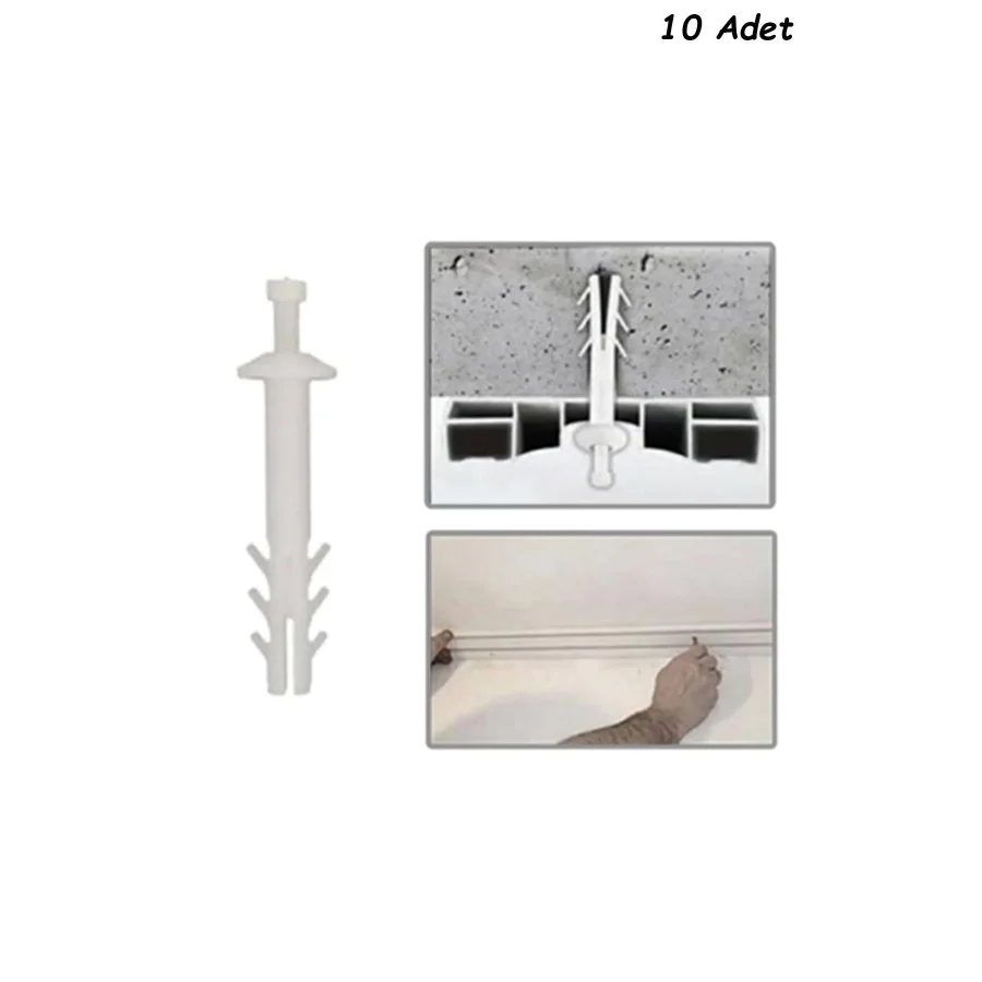 Çivili Korniş Dübeli 10 Adet