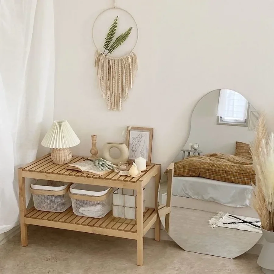 Çok Amaçlı Izgara Model Ahşap Komodin 90x60x40 Cm