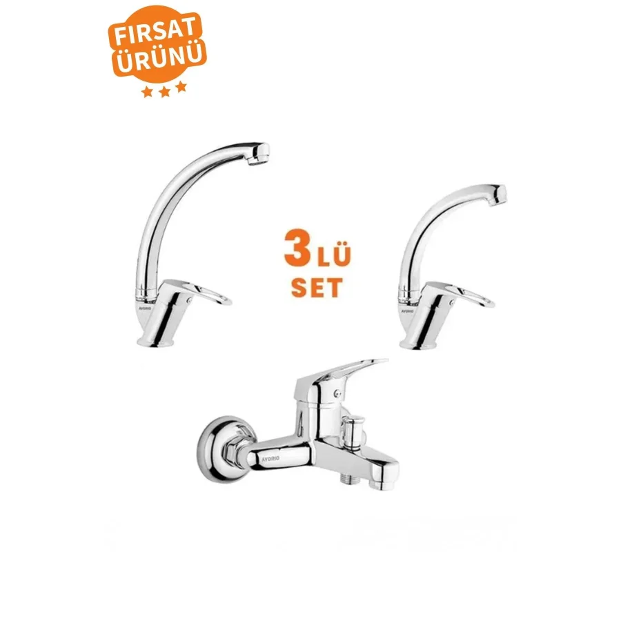 Dante 3lü Batarya Seti: Banyo - Lavabo - Eviye Bataryası