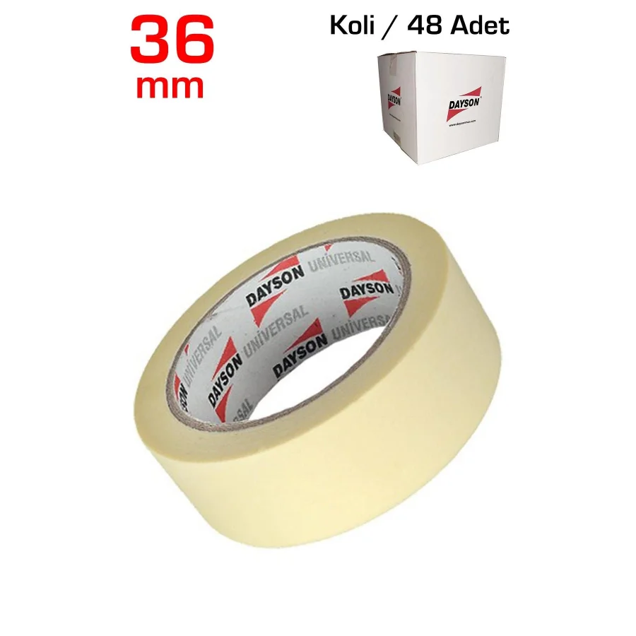 Dayson Maskeleme Bandı 36 Mm x 35 Mt Kağıt Bant Koli 48 Adet