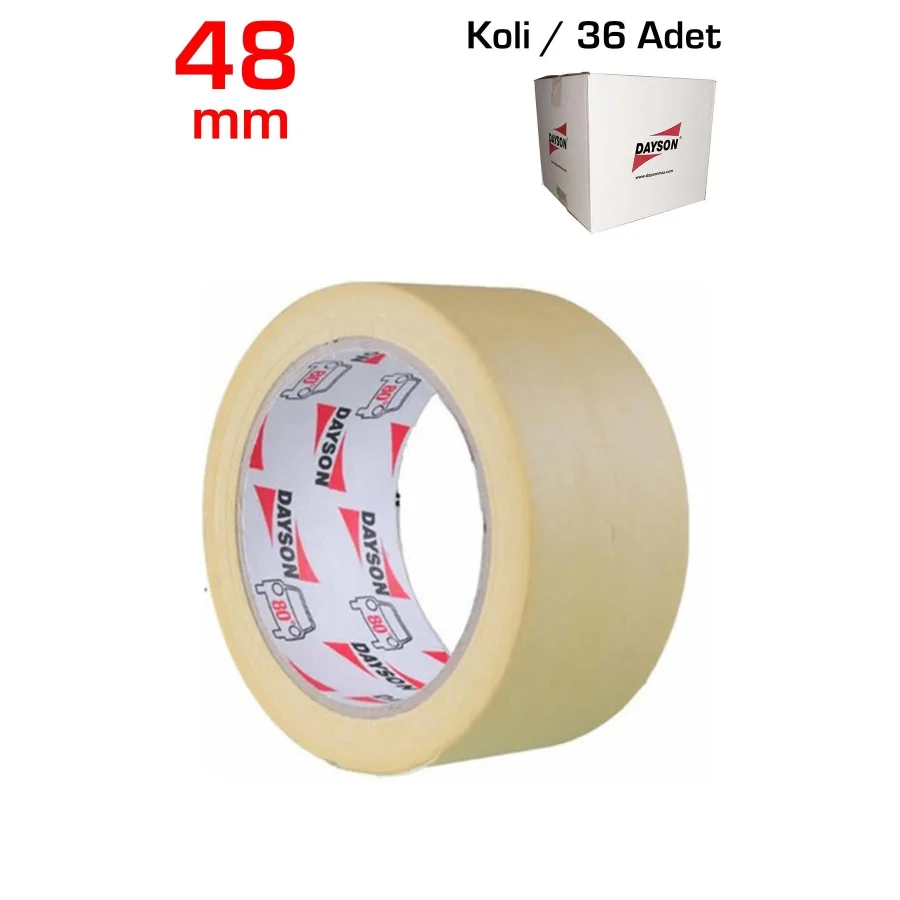 Dayson Maskeleme Bandı 48 Mm x 35 Mt Kağıt Bant Koli 36 Adet