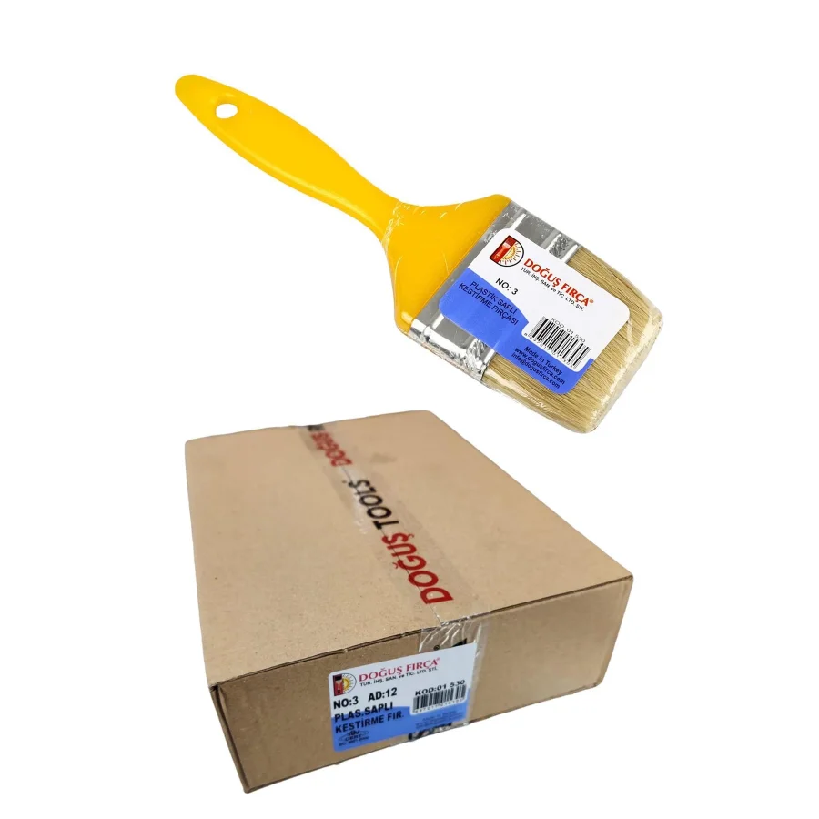 Doğuş 01530 Plastik Saplı Kestirme Fırça No:3 12li Kutu