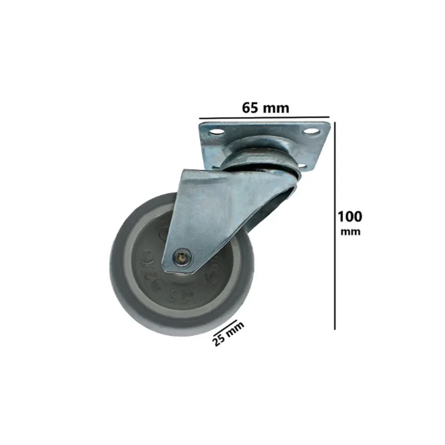 Döner Tablalı 75lik Bilyalı Teker Masa Dolap Sehpa Mobilya Tekeri 75x25