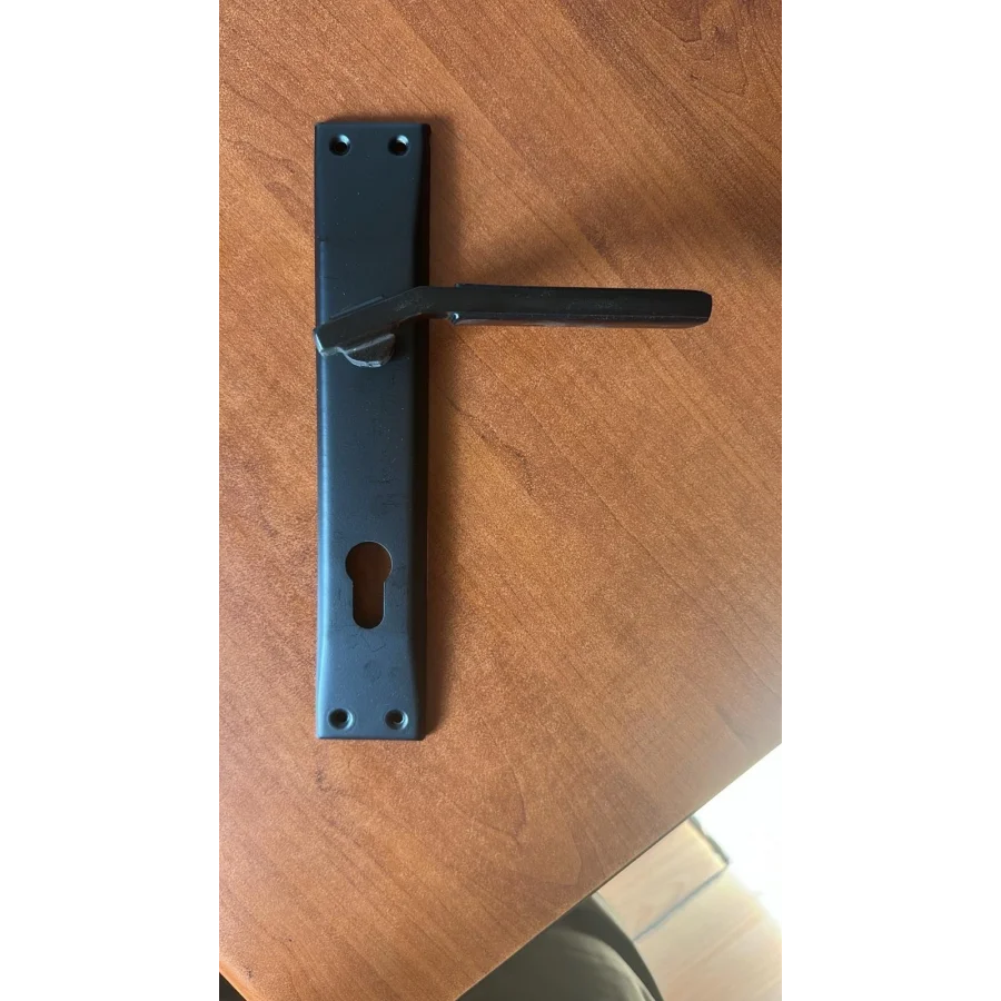 Duru Siyah Aynalı Yale Kapı Kolu