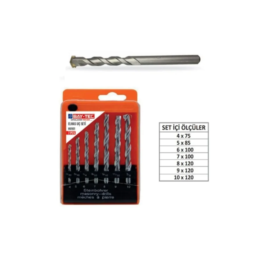 Elmas Matkap Uç Seti 7 Parça Beton Delici Uç