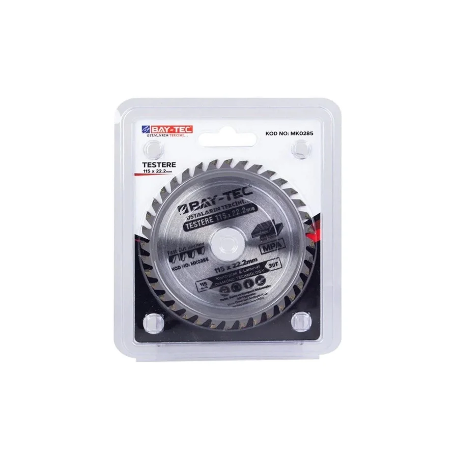 Elmas Testere 115x22 Ahşap MDF Mobilya Tahta Kesme Testeresi