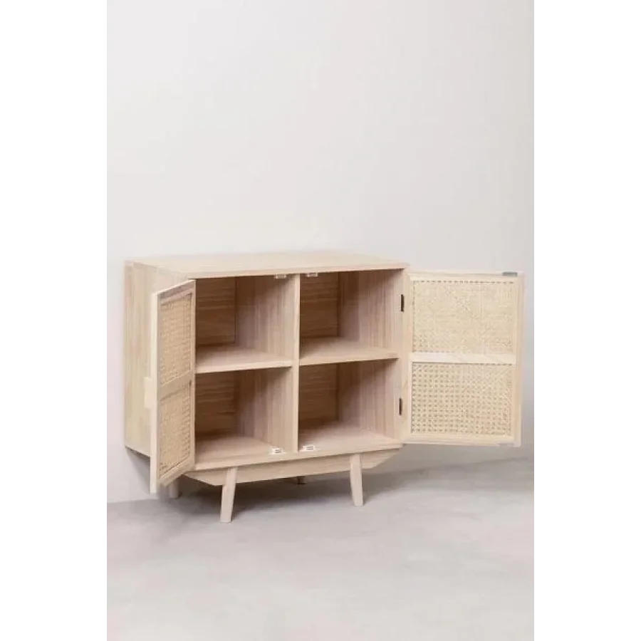 Hazeran Detaylı Çift Kapaklı Ahşap Büfe, Konsol 67x65x38 Cm