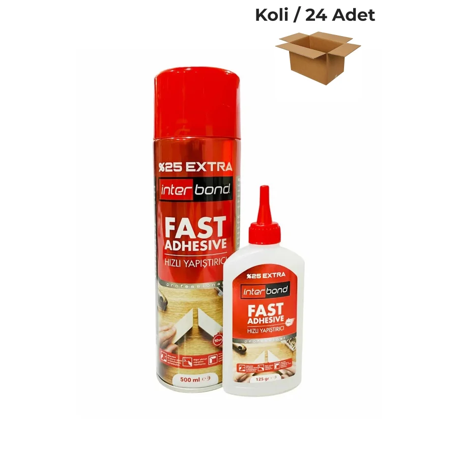 Interbond Hızlı Yapıştırıcı 500 Ml + 125 Gr Koli 24 Adet