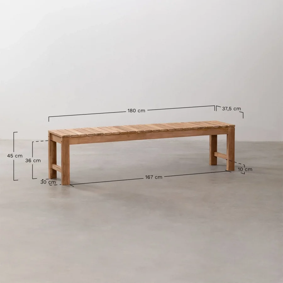 Izgara Model Ahşap Bench-bank 180x38x45 Cm