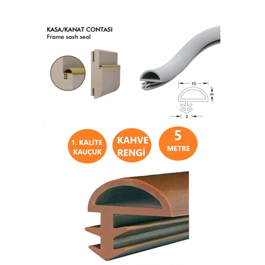 Kahverengi Ahşap Kapı Kasa Fitili Amerikan Kapı Kasa Fitili Bir Kapılık 5 Metre D Yandan Kapı Contası