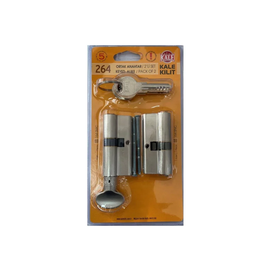 Kale 264 Ortak Anahtar İkiz Göbek Kilit Barel 68mm