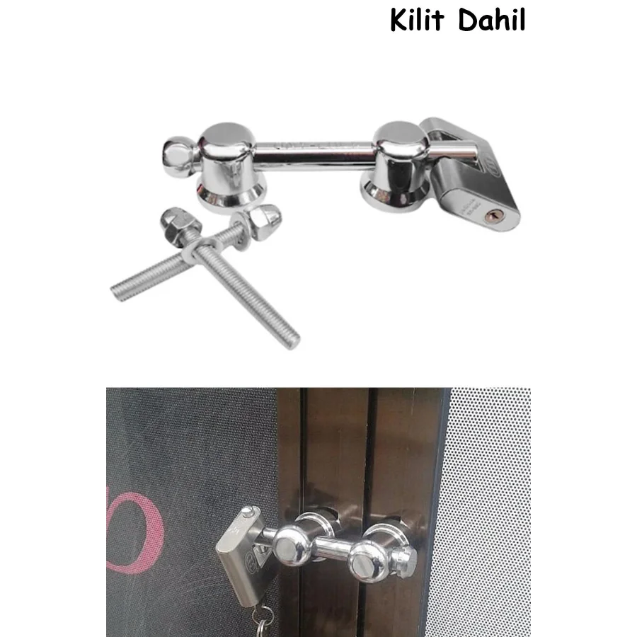 Kapı Emniyet Aparatı Alüminyum Takım Kilit Dahil
