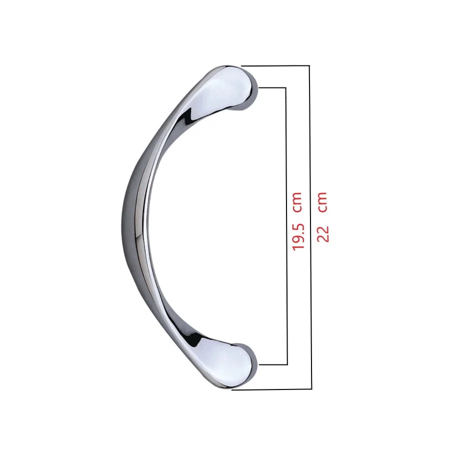 Krom Ay Çekme Kol Büyük Lale Çelik Kapı Sürgülü Kapı Dış Kapı Kolu Tutma Kulpu