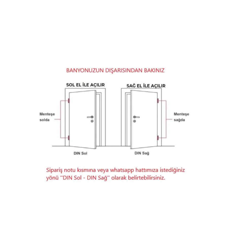 Kumru Albrifin Saten Aynalı WC Kapı Kolu