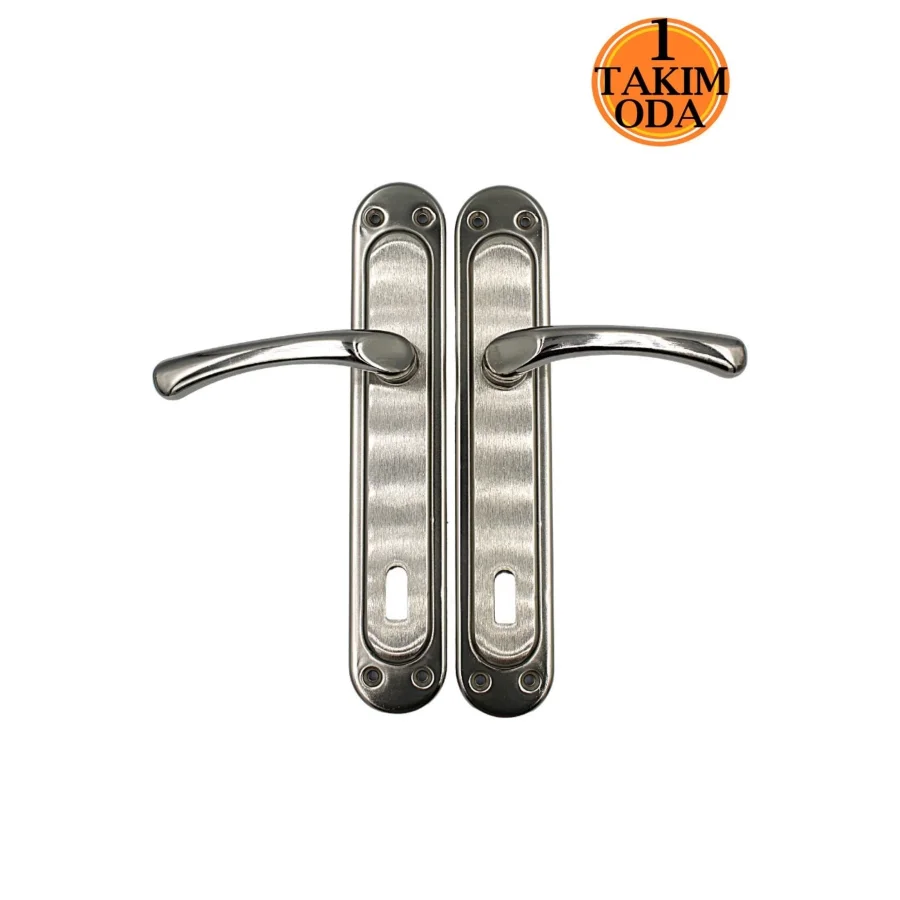 Kumru Nikel Saten Aynalı Oda Kapı Kolu